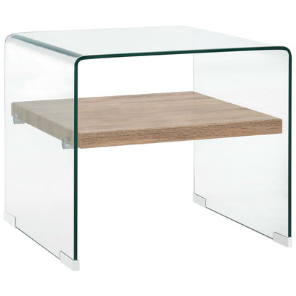 284742 vidaXL Coffee Table Clear 50x50x45 cm Tempered Glass