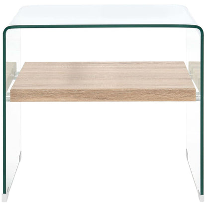vidaXL Coffee Table Clear 50x50x45 cm Tempered Glass