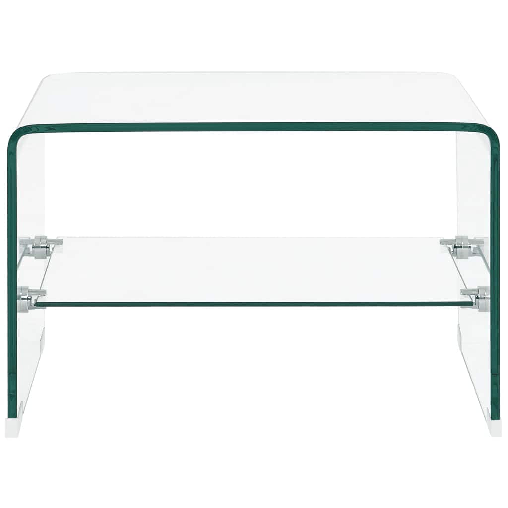 vidaXL Coffee Table Clear 50x45x33 cm Tempered Glass