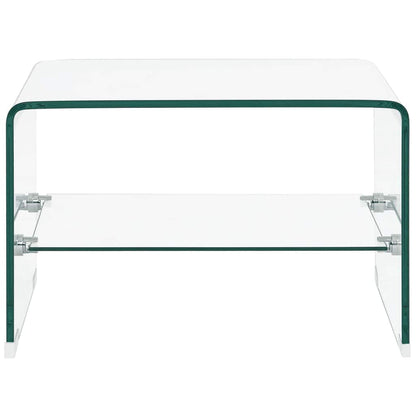 vidaXL Coffee Table Clear 50x45x33 cm Tempered Glass