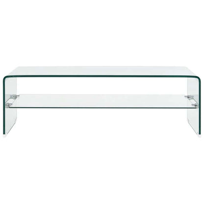 vidaXL Coffee Table Clear 98x45x31 cm Tempered Glass