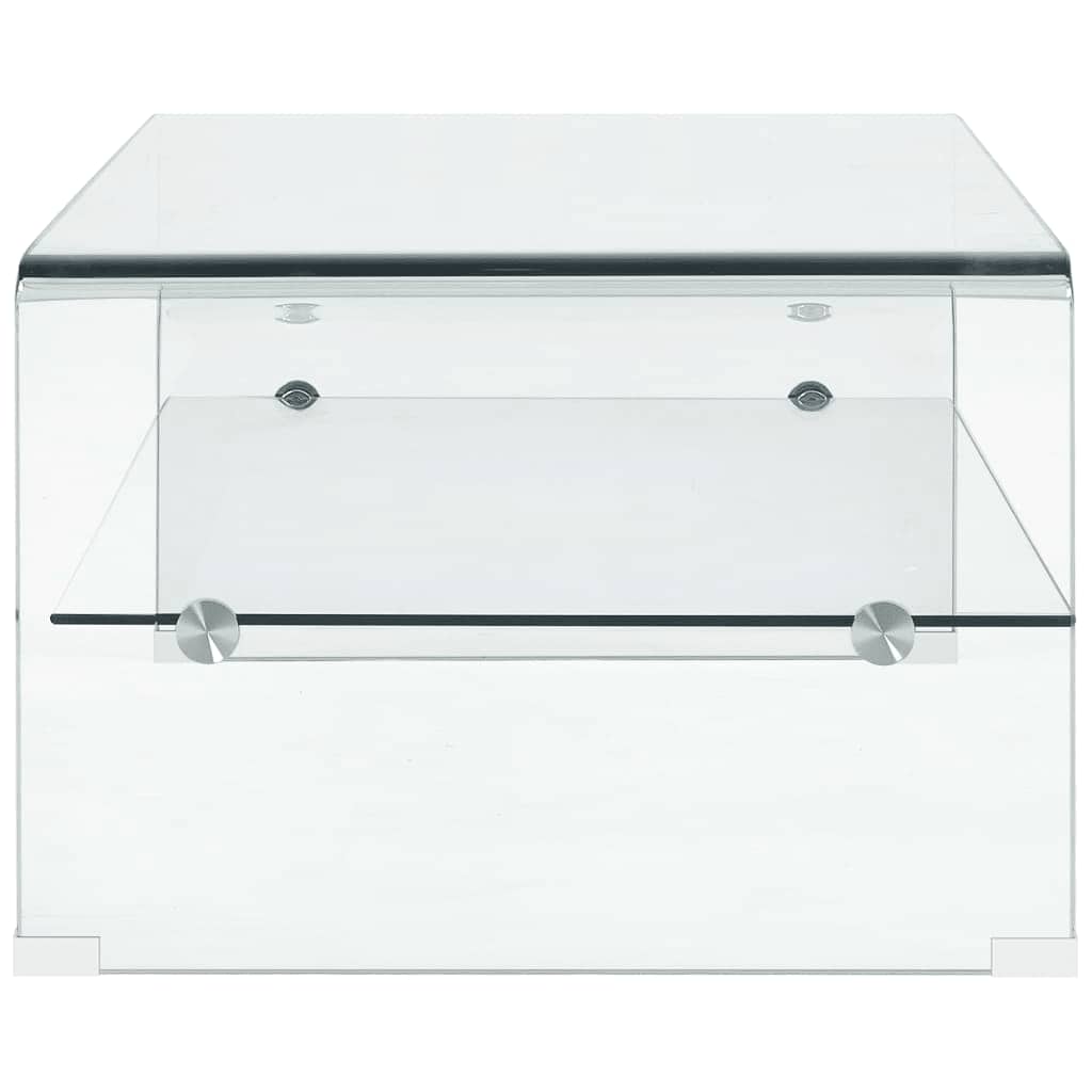 vidaXL Coffee Table Clear 98x45x31 cm Tempered Glass