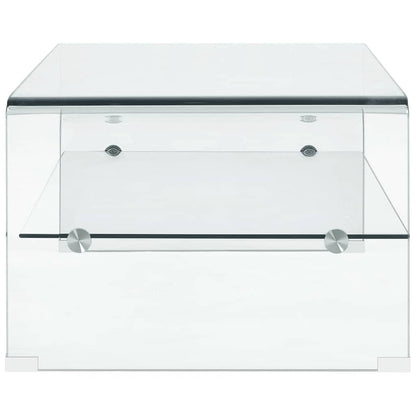 vidaXL Coffee Table Clear 98x45x31 cm Tempered Glass