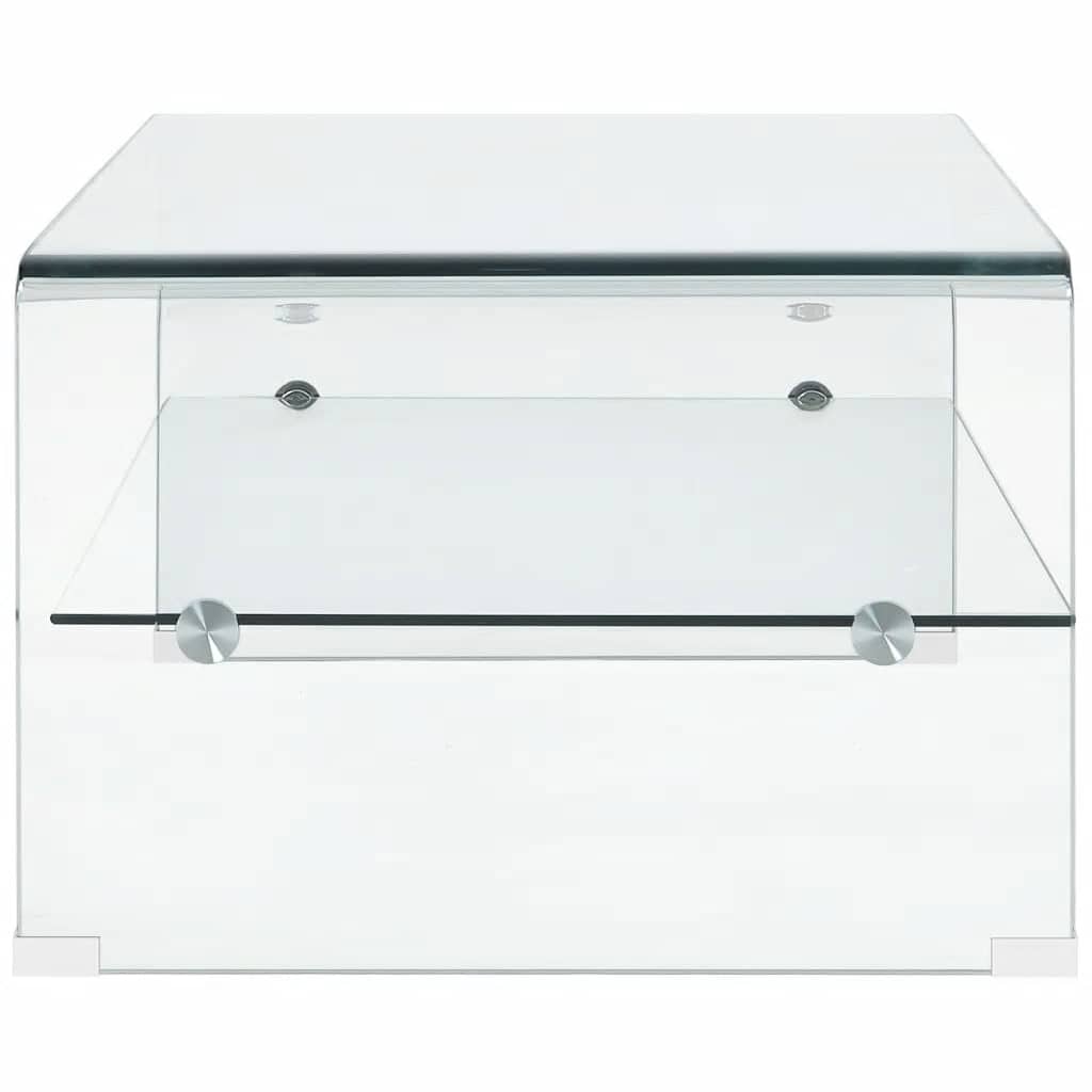 vidaXL Coffee Table Clear 98x45x31 cm Tempered Glass