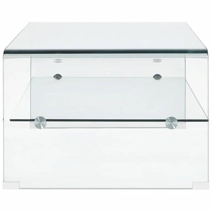 vidaXL Coffee Table Clear 98x45x31 cm Tempered Glass