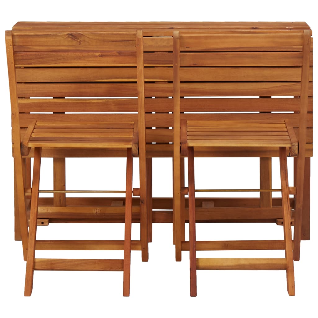 vidaXL Garden Planter Table With Chair | Brown | Solid acacia wood | Medium