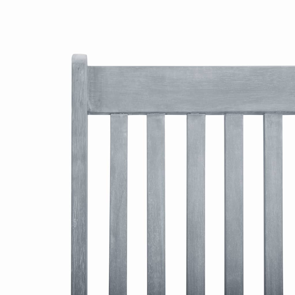 vidaXL Sun Lounger | Grey Wash | Acacia Hardwood | Full-Length | Foldable