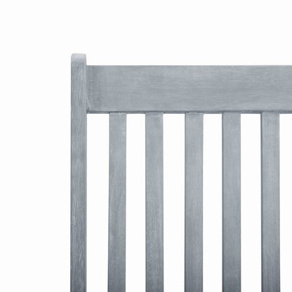 vidaXL Sun Lounger | Grey Wash | Acacia Hardwood | Full-Length | Foldable