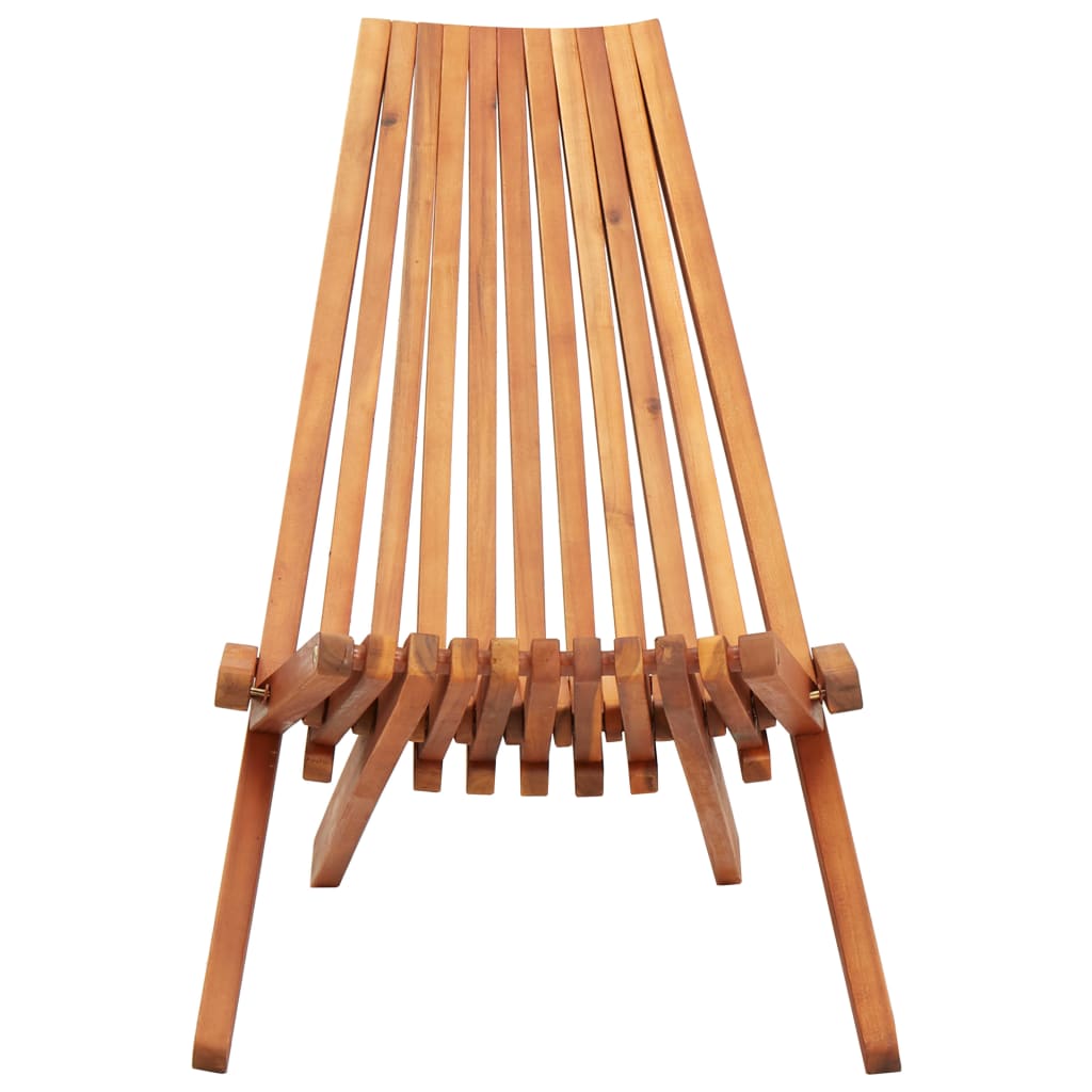 vidaXL Folding Outdoor Lounge Chairs 2 pcs Solid Acacia Wood
