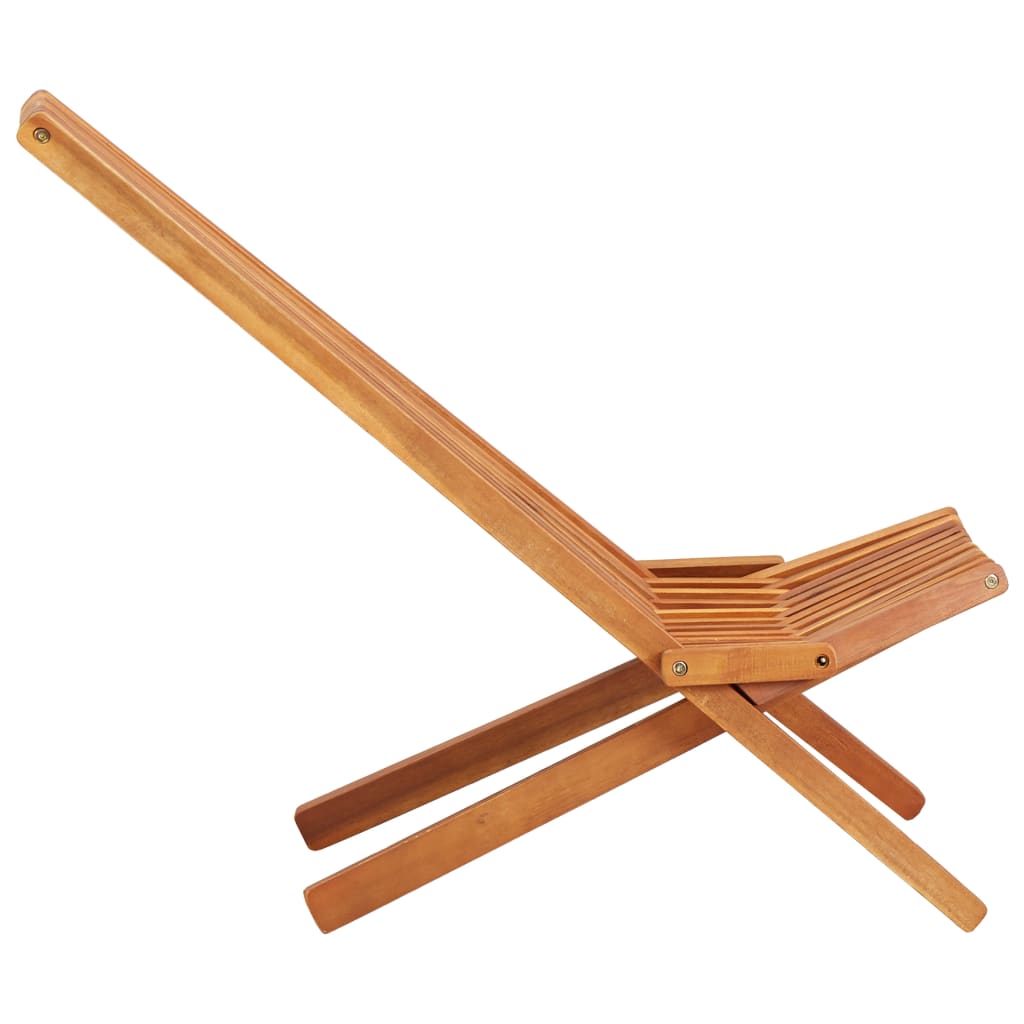 vidaXL Folding Outdoor Lounge Chairs 2 pcs Solid Acacia Wood