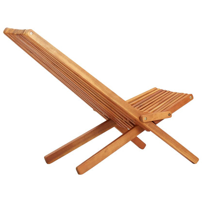 vidaXL Folding Outdoor Lounge Chairs 2 pcs Solid Acacia Wood
