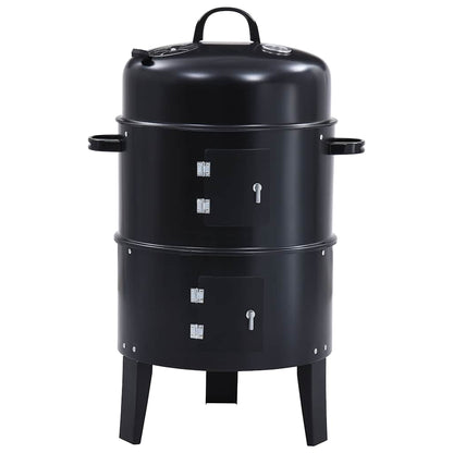 vidaXL 3-in-1 Charcoal Smoker BBQ Grill 40x80 cm