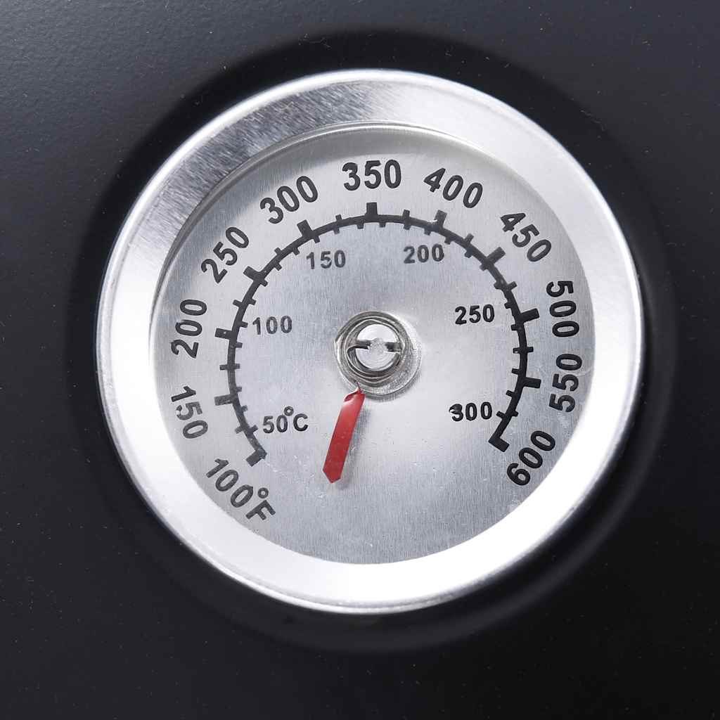 vidaXL 3-in-1 Charcoal Smoker BBQ Grill 40x80 cm