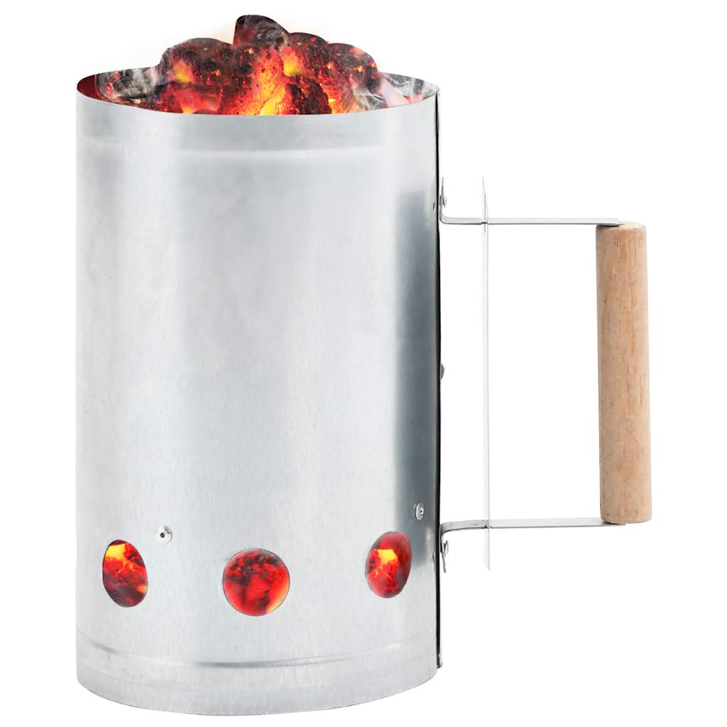 vidaXL Charcoal Grill Chimney Starter Galvanised Steel