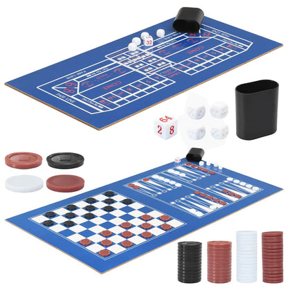91944 vidaXL 15-in-1 Multi Game Table 121x61x82 cm Maple