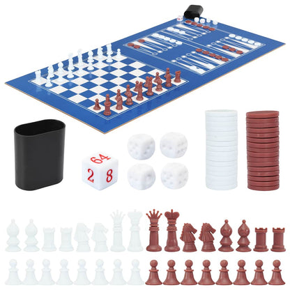 91944 vidaXL 15-in-1 Multi Game Table 121x61x82 cm Maple