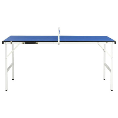vidaXL 5 Feet Ping Pong Table with Net 152x76x66 cm Blue