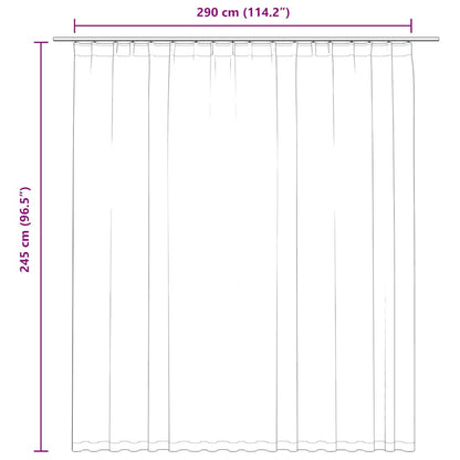 vidaXL Blackout Curtain with Hooks Anthracite 290x245 cm