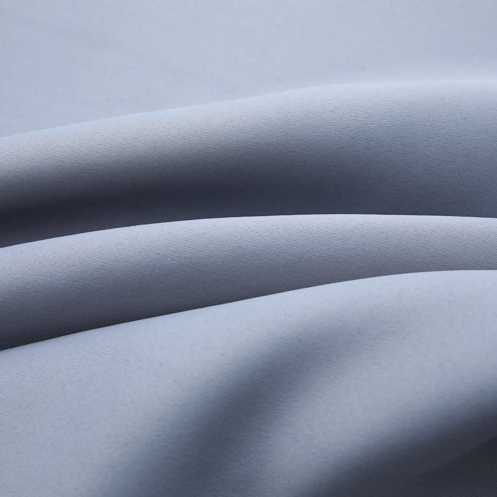 vidaXL Blackout Curtains with Metal Rings 2 pcs Grey 140x245 cm