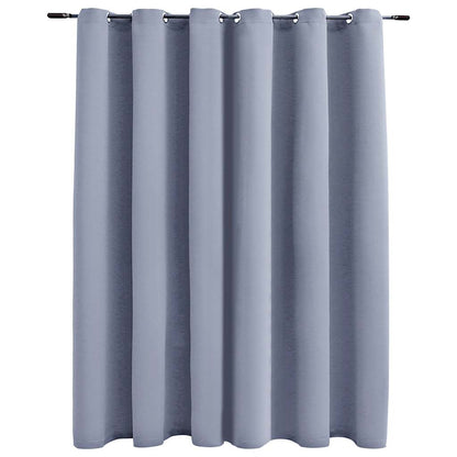 134429 vidaXL Blackout Curtain with Metal Rings Grey 290x245 cm