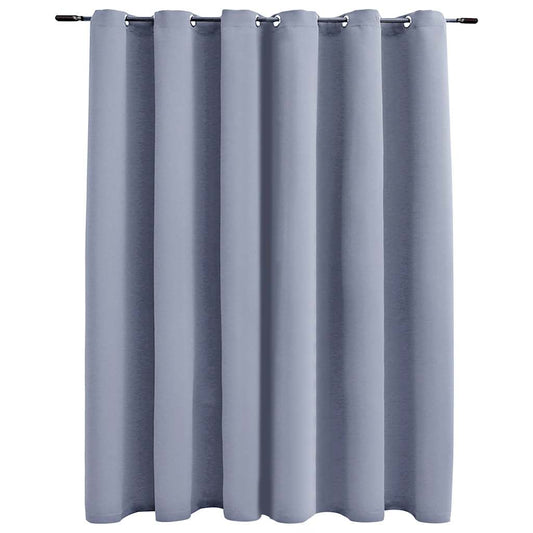 134429 vidaXL Blackout Curtain with Metal Rings Grey 290x245 cm
