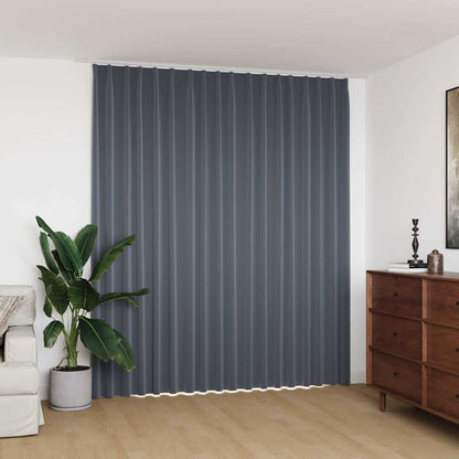 134433 vidaXL Blackout Curtain with Hooks Grey 290x245 cm