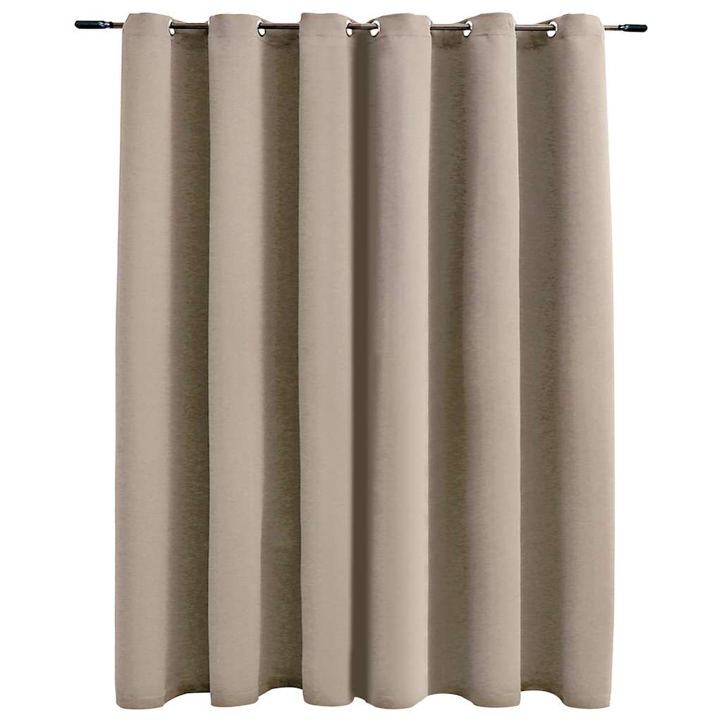 134445 vidaXL Blackout Curtain with Metal Rings Beige 290x245 cm