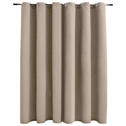 134445 vidaXL Blackout Curtain with Metal Rings Beige 290x245 cm