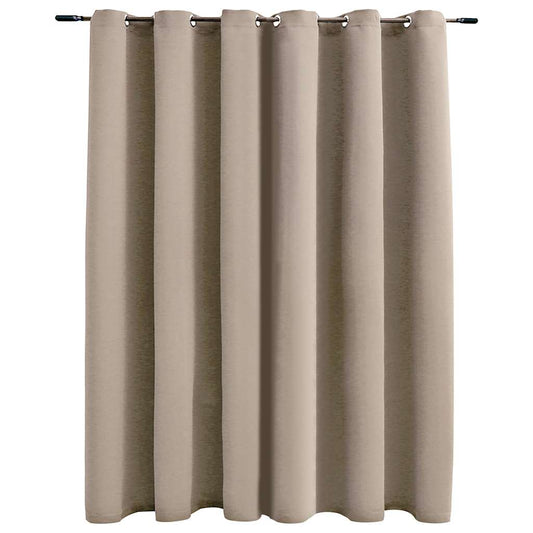 134445 vidaXL Blackout Curtain with Metal Rings Beige 290x245 cm
