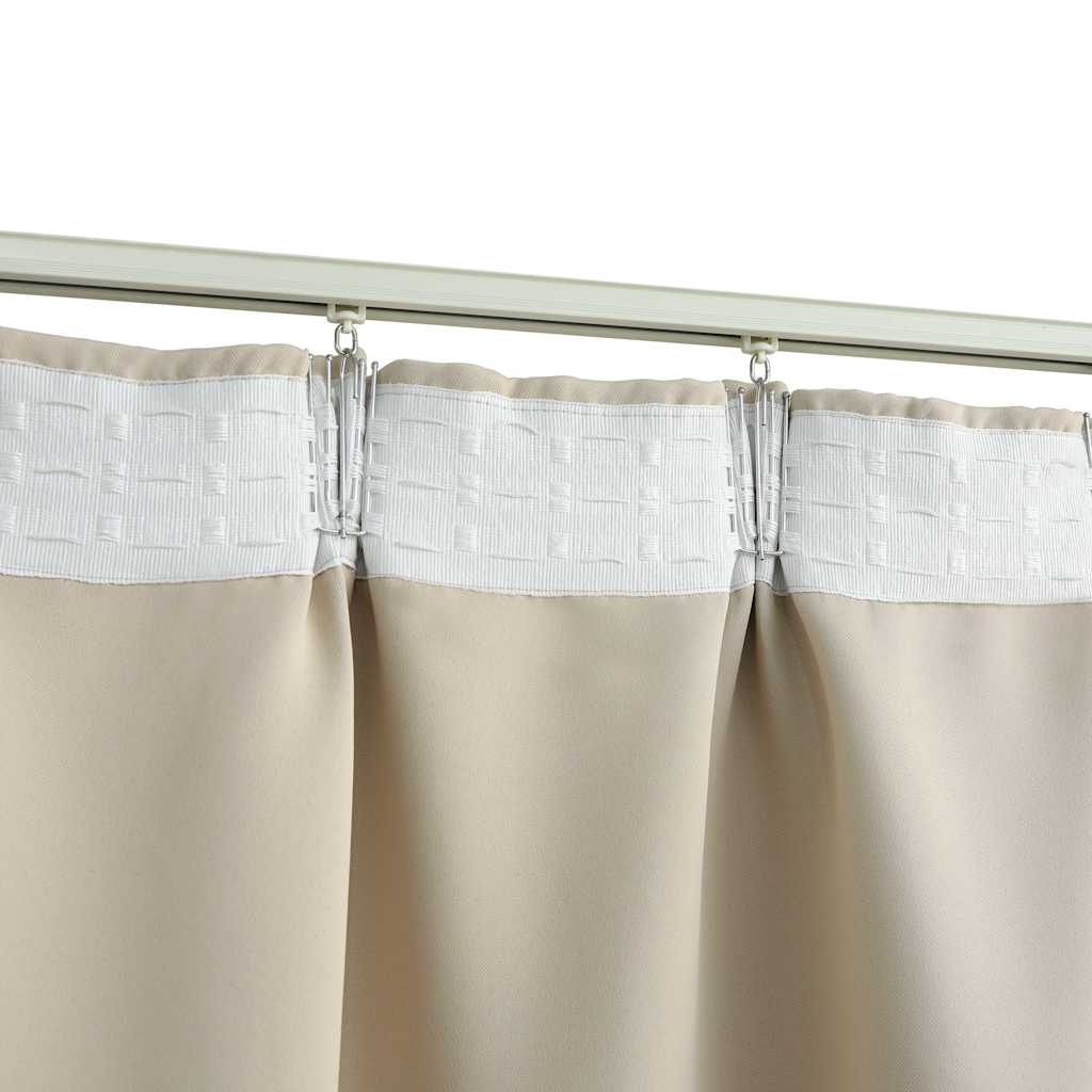 134449 vidaXL Blackout Curtain with Hooks Beige 290x245 cm