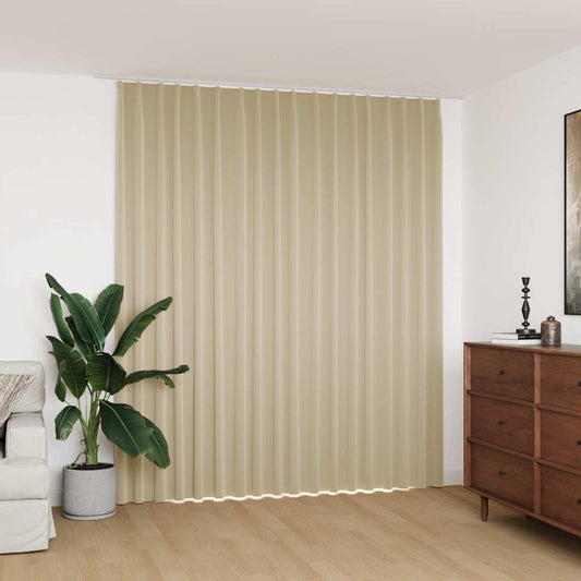 134449 vidaXL Blackout Curtain with Hooks Beige 290x245 cm