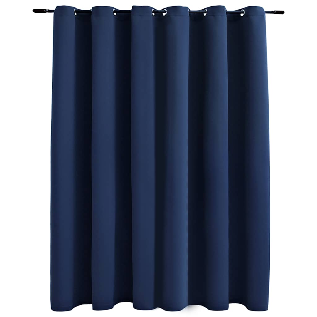 134453 vidaXL Blackout Curtain with Metal Rings Blue 290x245 cm