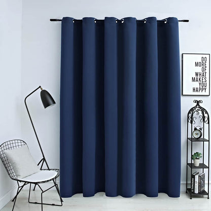 134453 vidaXL Blackout Curtain with Metal Rings Blue 290x245 cm