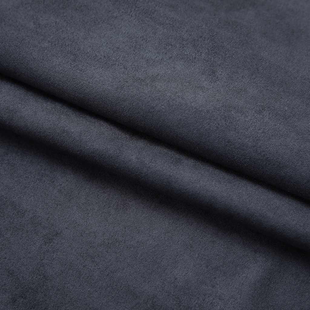 vidaXL Blackout Curtains with Hooks 2 pcs Anthracite 140x175 cm
