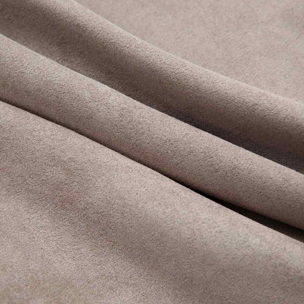 134477 vidaXL Blackout Curtains with Metal Rings 2 pcs Taupe 140x225 cm