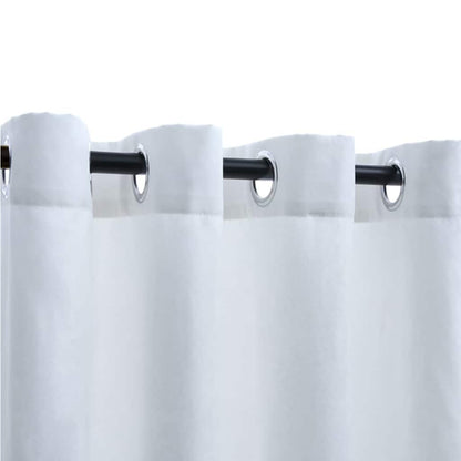134482 vidaXL Blackout Curtains with Metal Rings 2 pcs Off White 140x175 cm