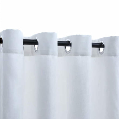 vidaXL Blackout Curtains with Metal Rings 2 pcs Off White 140x245 cm