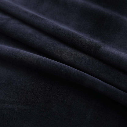 134488 vidaXL Blackout Curtains with Rings 2 pcs Velvet Black 140x175 cm