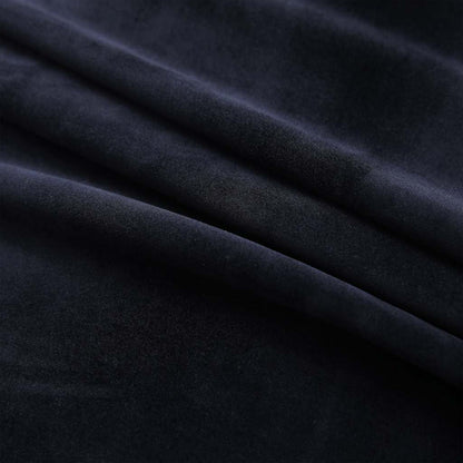 vidaXL Blackout Curtains with Rings 2 pcs Velvet Black 140x225 cm