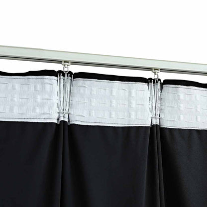 134494 vidaXL Blackout Curtains 2 pcs with Hooks Velvet Black 140x245 cm