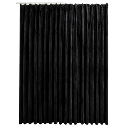 134495 vidaXL Blackout Curtain with Hooks Velvet Black 290x245 cm