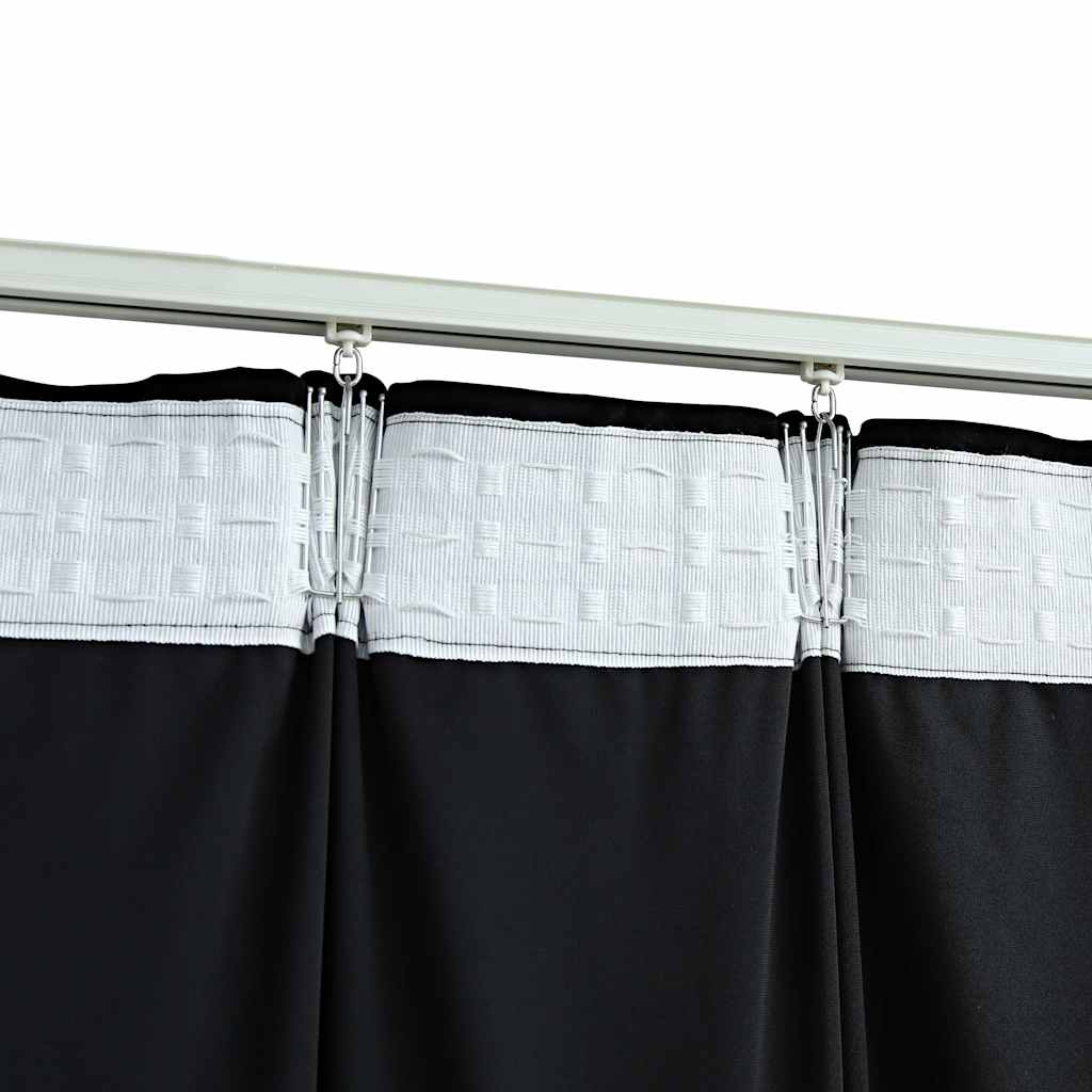 134495 vidaXL Blackout Curtain with Hooks Velvet Black 290x245 cm