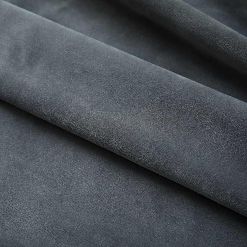 vidaXL Blackout Curtains 2 pcs with Hooks Velvet Anthracite 140x225 cm