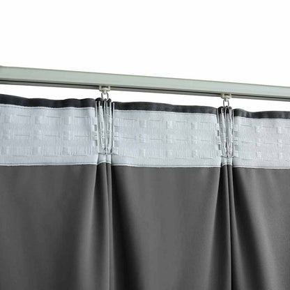 vidaXL Blackout Curtains 2 pcs with Hooks Velvet Anthracite 140x225 cm
