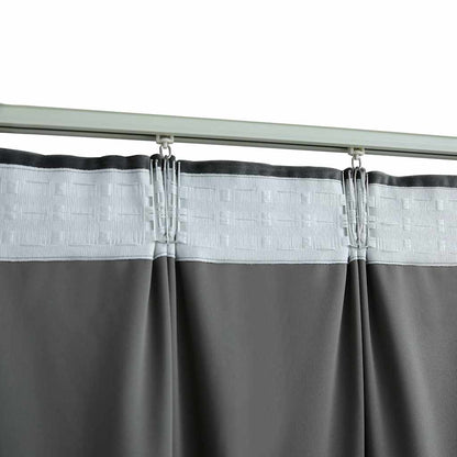 134502 vidaXL Blackout Curtains 2 pcs with Hooks Velvet Anthracite 140x245 cm