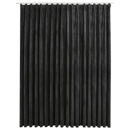 vidaXL Blackout Curtain with Hooks Velvet Anthracite 290x245 cm