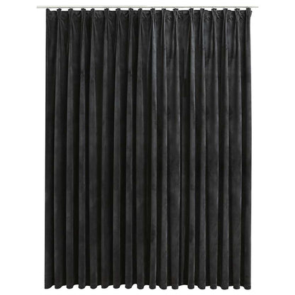 134503 vidaXL Blackout Curtain with Hooks Velvet Anthracite 290x245 cm