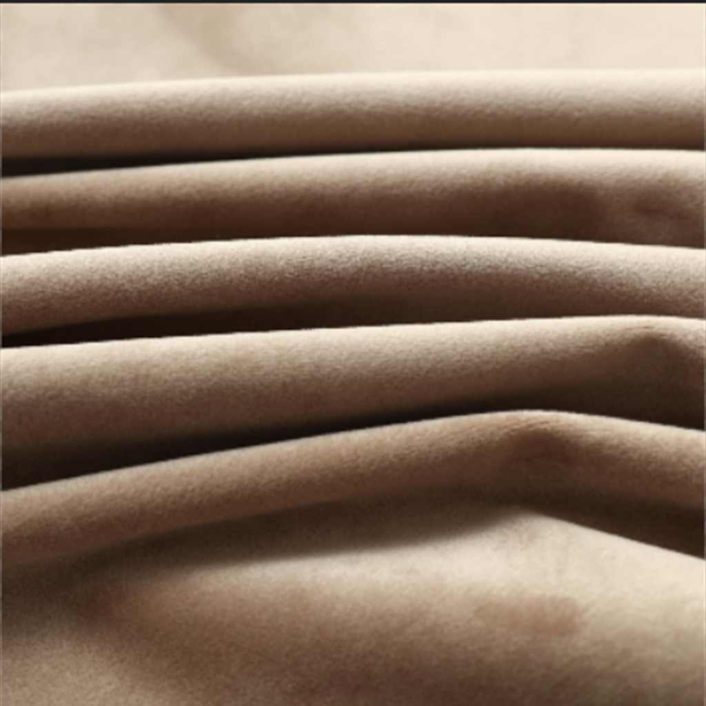 134507 vidaXL Blackout Curtain with Metal Rings Velvet Beige 290x245 cm