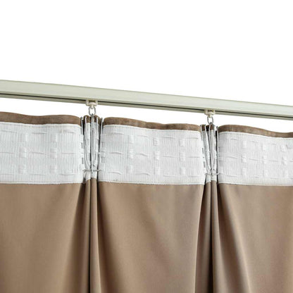 vidaXL Blackout Curtains 2 pcs with Hooks Velvet Beige 140x225 cm