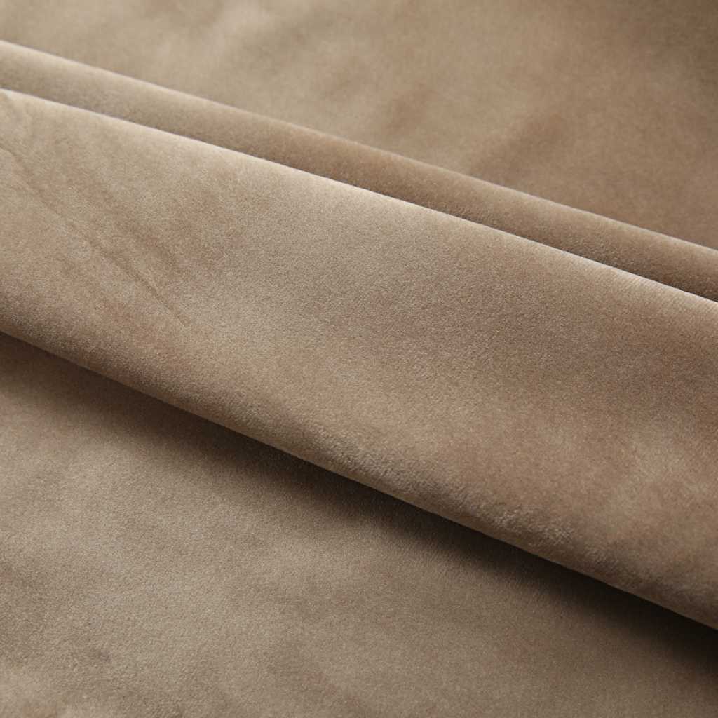 134511 vidaXL Blackout Curtain with Hooks Velvet Beige 290x245 cm